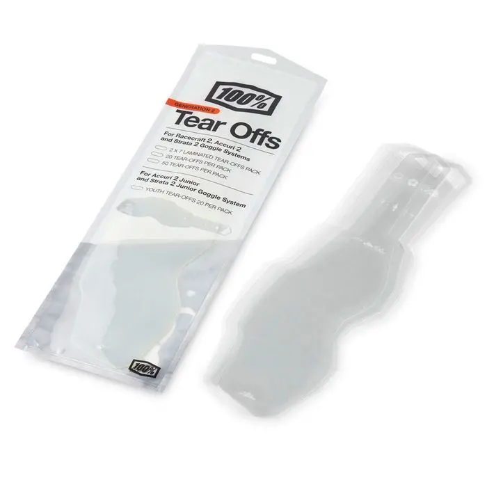 100% Racecraft 2, Accuri 2 & Strata 2 Tear-Off Accessories 1