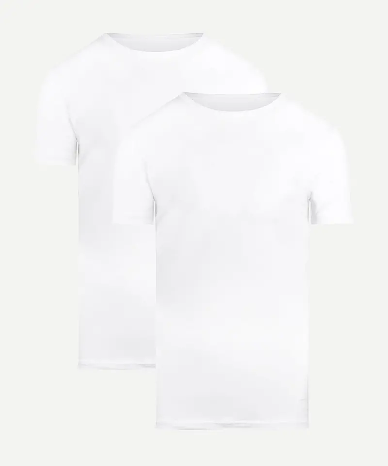 2-Pack Crew Neck T-Shirts – White 1