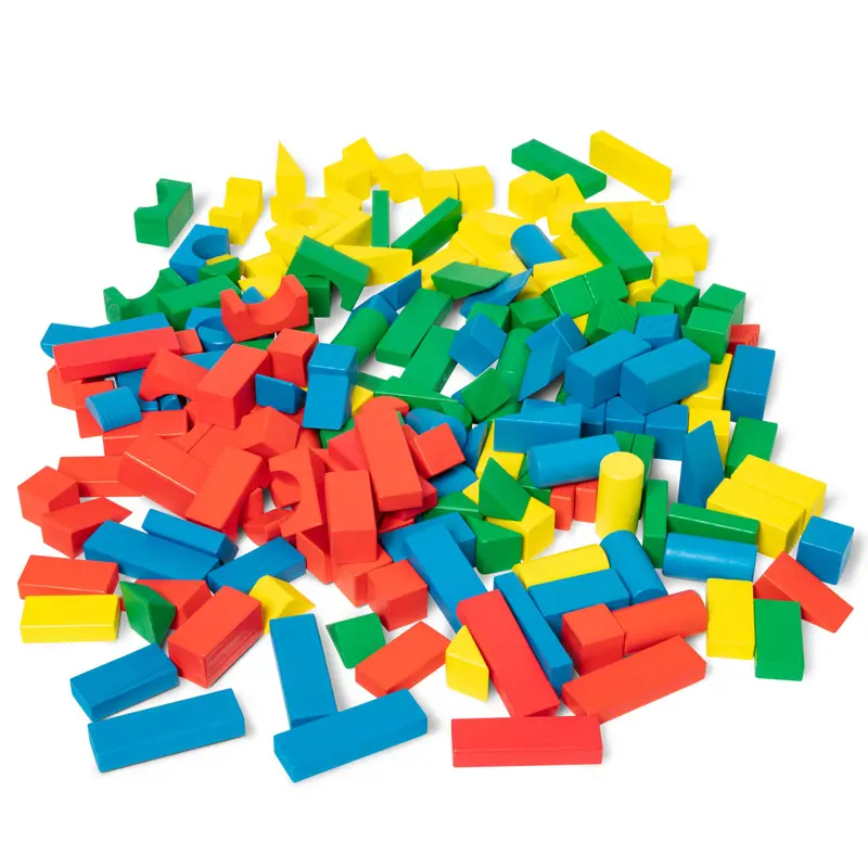 200-Piece Natural Wood Block Building Set 1