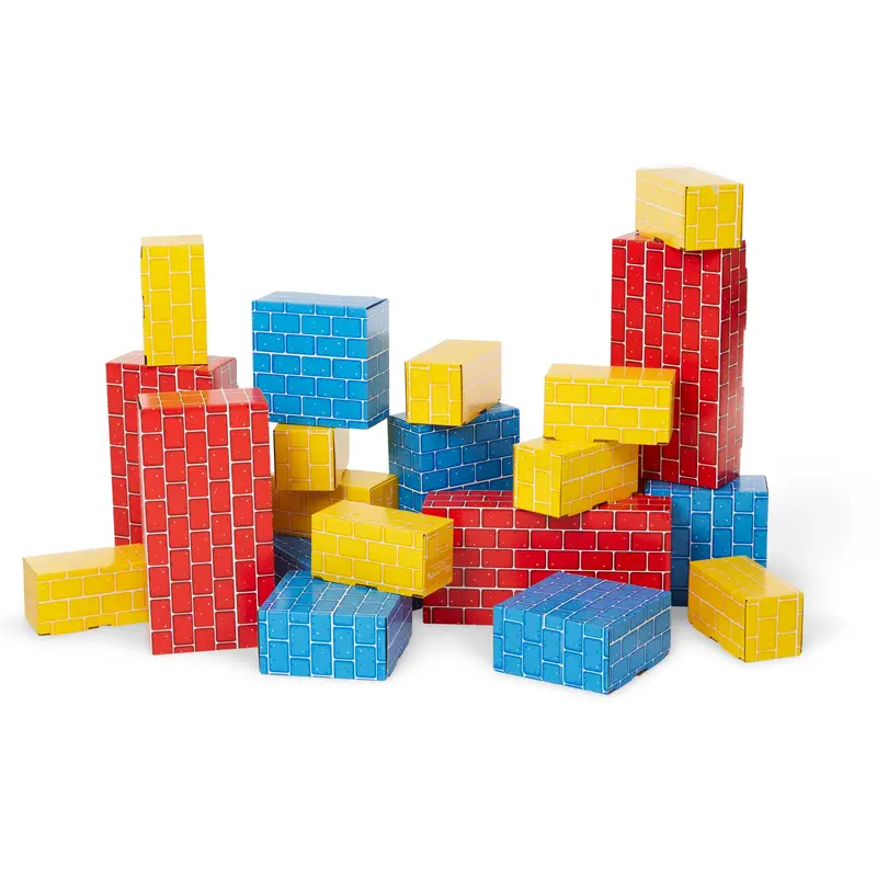 24-Piece Jumbo Cardboard Construction Block Set 1