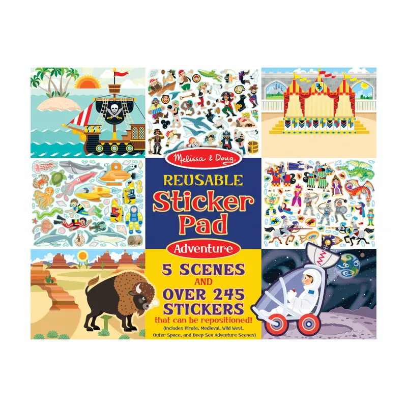 Adventure-Themed Reusable Sticker Pad 1