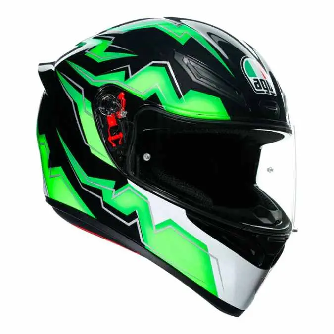 Agv K1 Krypton Helmet – Black With Green Accents 1