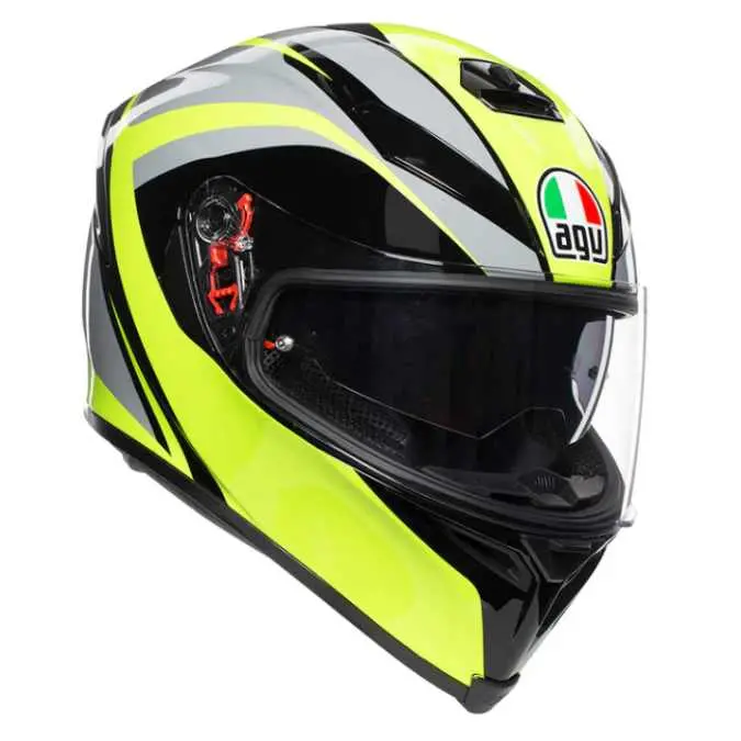 Agv K5 Typhoon Helmet – Yellow, Black, And Grey Colorway 1