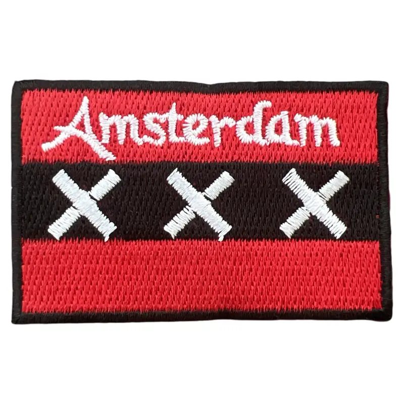 Amsterdam Flag & Coat Of Arms Iron-On Patch 1