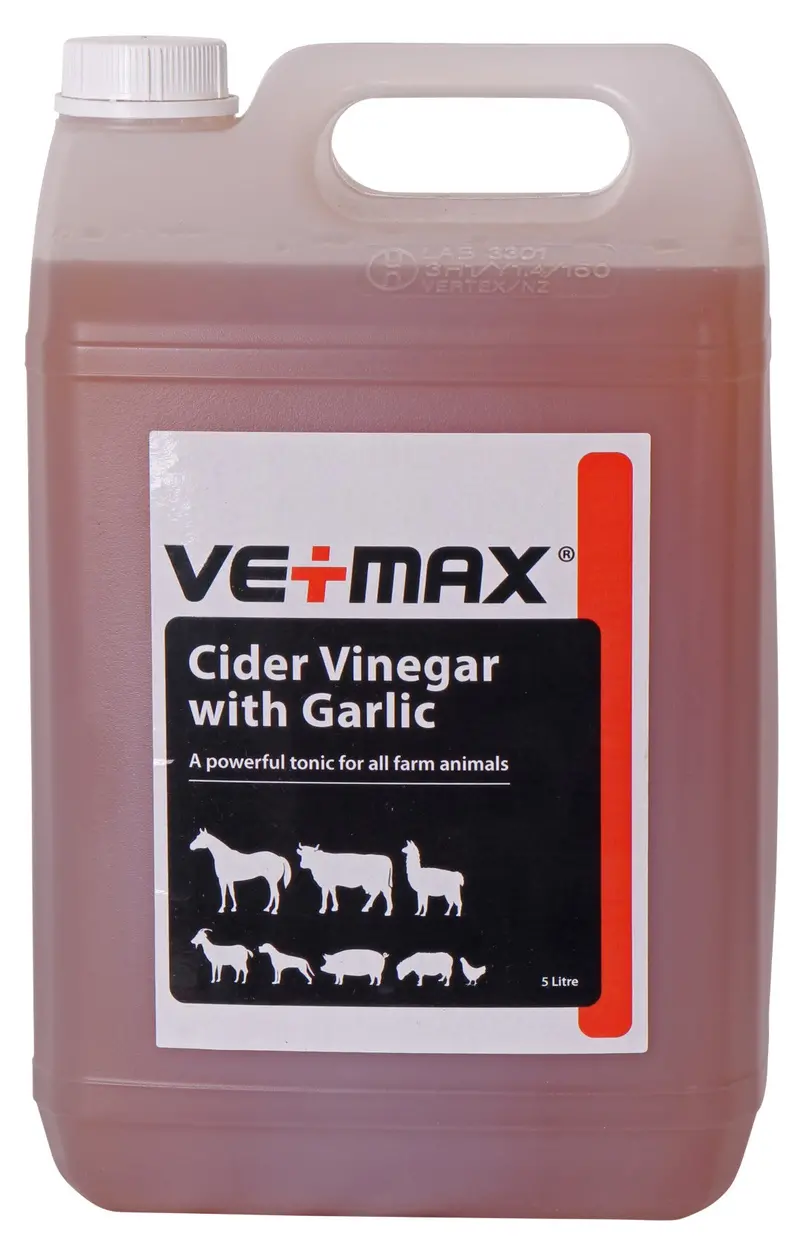 Apple Cider Vinegar With Garlic – 5L Equine Wellness Supplement 1