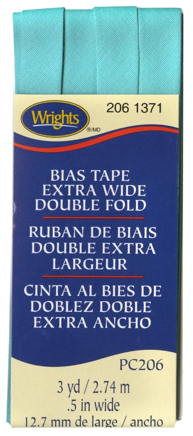 Aquamarine 1/2-Inch Double-Fold Bias Tape 1