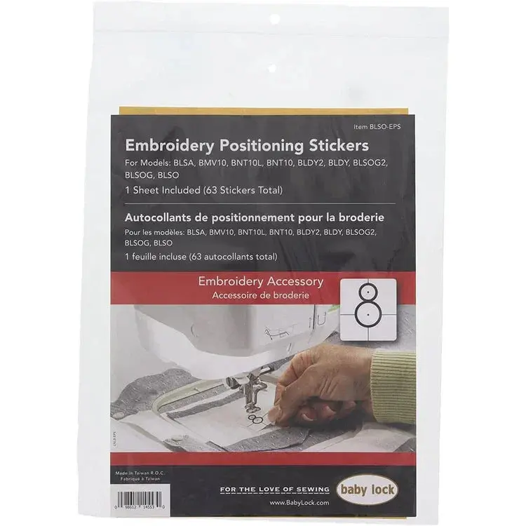 Baby Lock Embroidery Positioning Sticker Pack – 77 Pieces (Model #Blso-Eps) 1