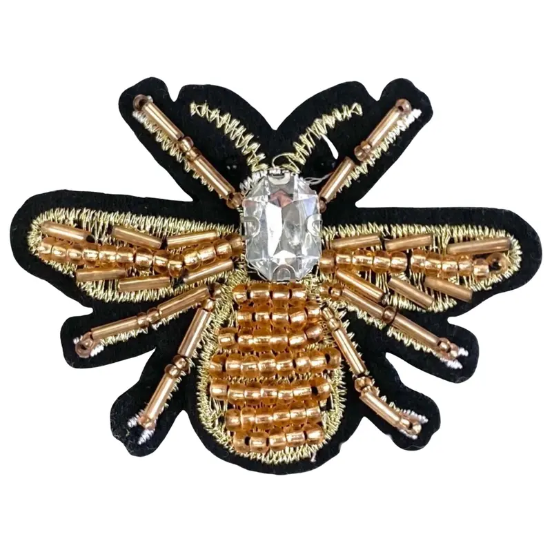 Bee-Shaped Rhinestone Sew-On Fashion Accent 1