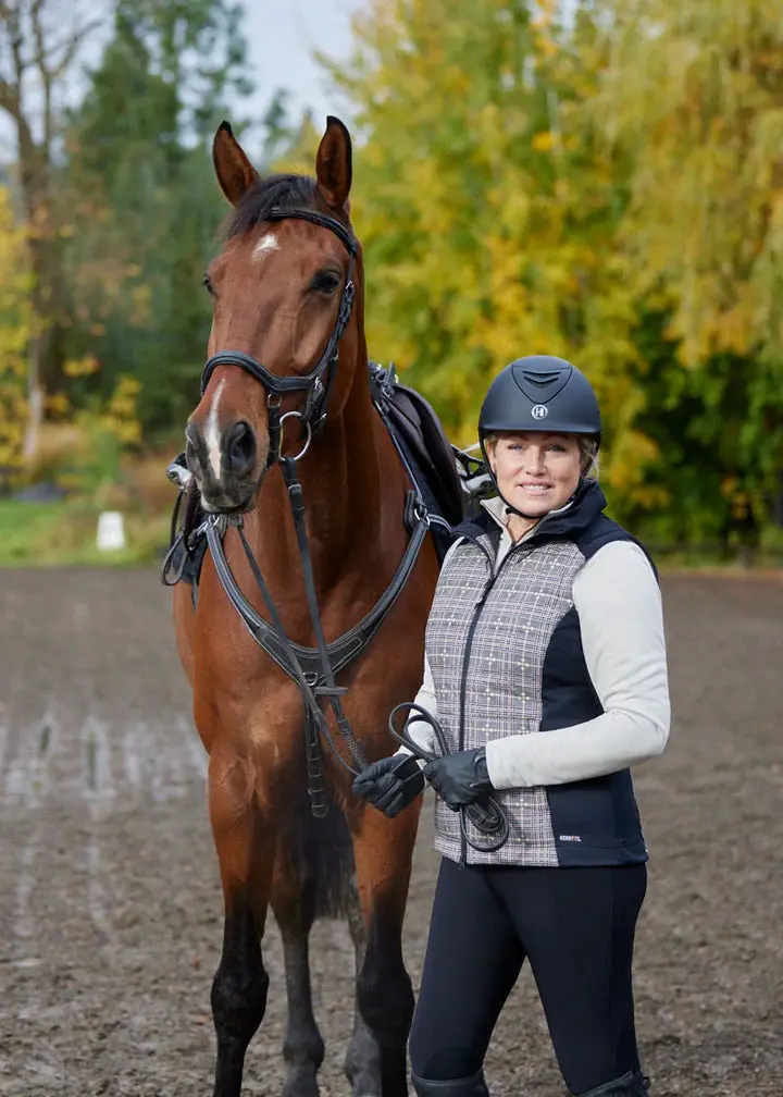 Bits Of Plaid Quilted Equestrian Vest 1
