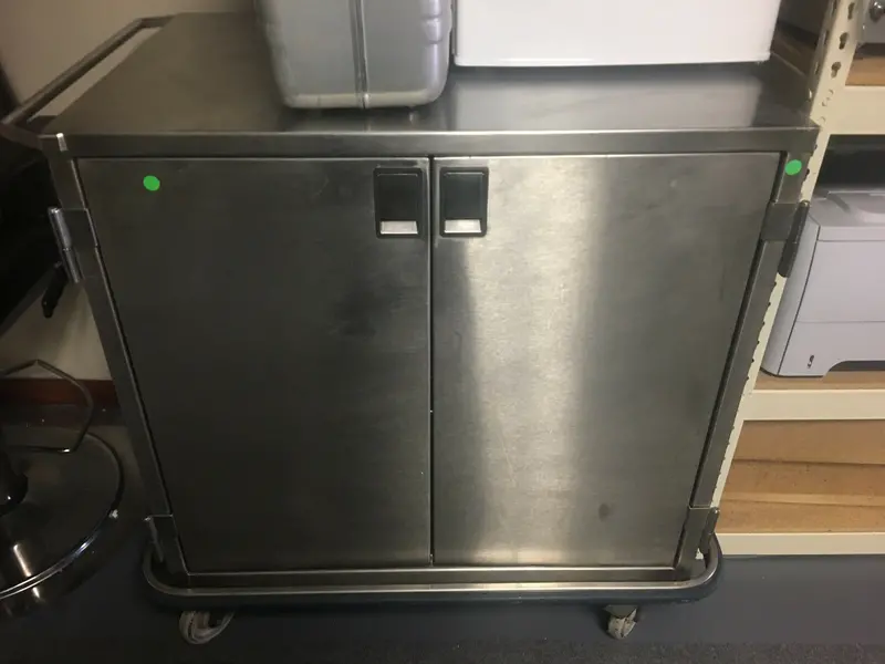 Blickman Stainless Steel Surgical Cabinet With Locking Casters 1