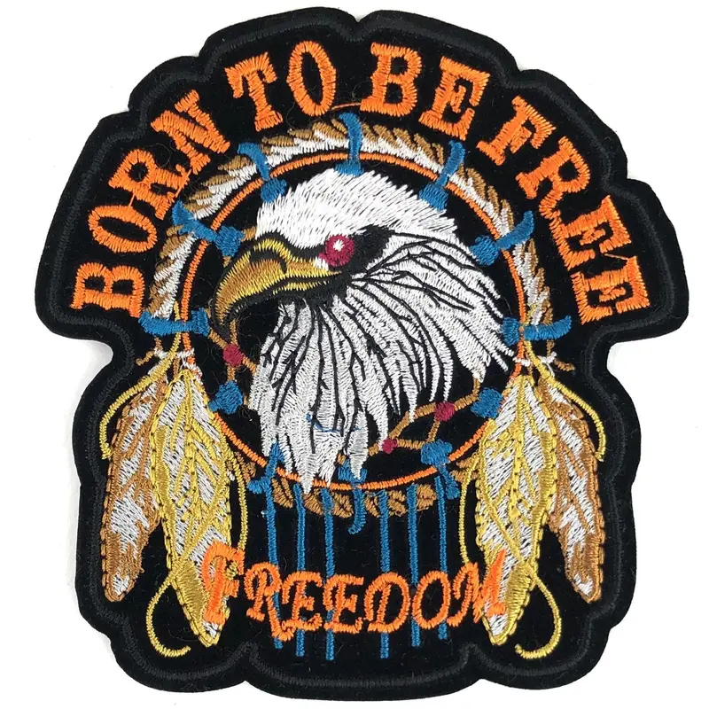 'Born To Be Free' Iron-On Text Patch – Small Size 1