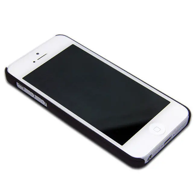 Brown Genuine Leather Rigid Case For Apple Iphone 5 And 5S 1