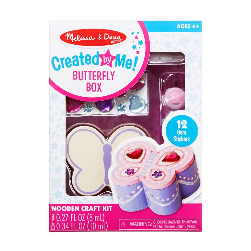 Butterfly-Themed Wooden Keepsake Box Craft Kit – Diy Decoration Set 1