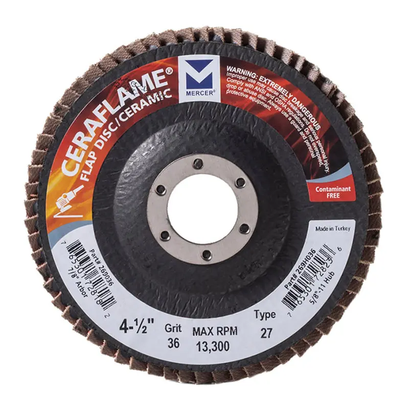 Champion 269080 80-Grit Sanding Disc — 4½" × 7/8", Type 27 Flap Design (Single Unit) 1