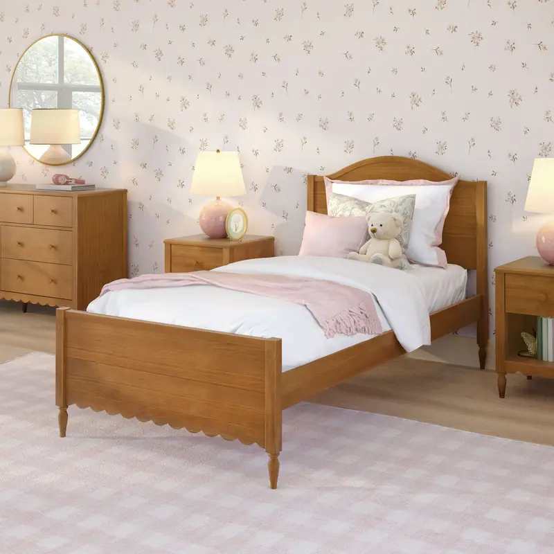 Charlotte Twin Platform Bed With Clean Lines 1