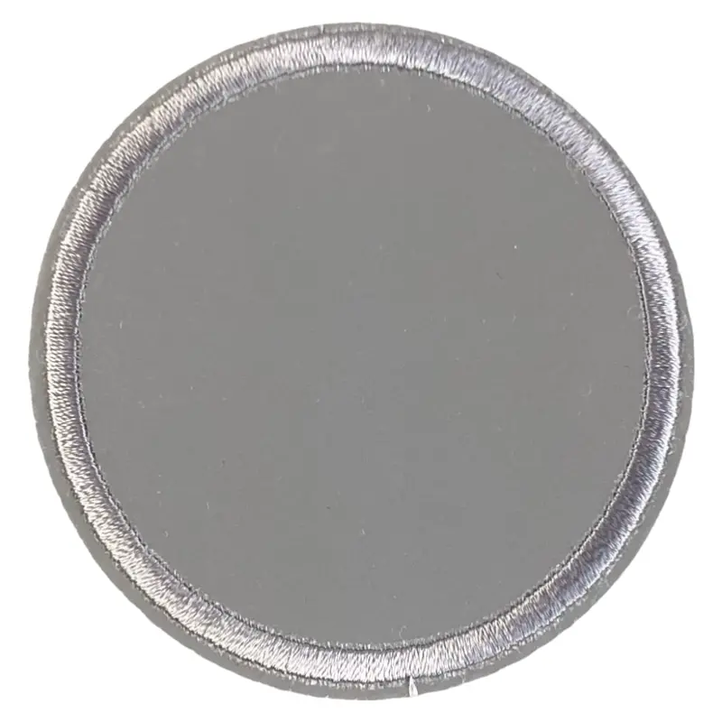 Circular Reflective Iron-On Patch – Minimalist High-Visibility Design 1