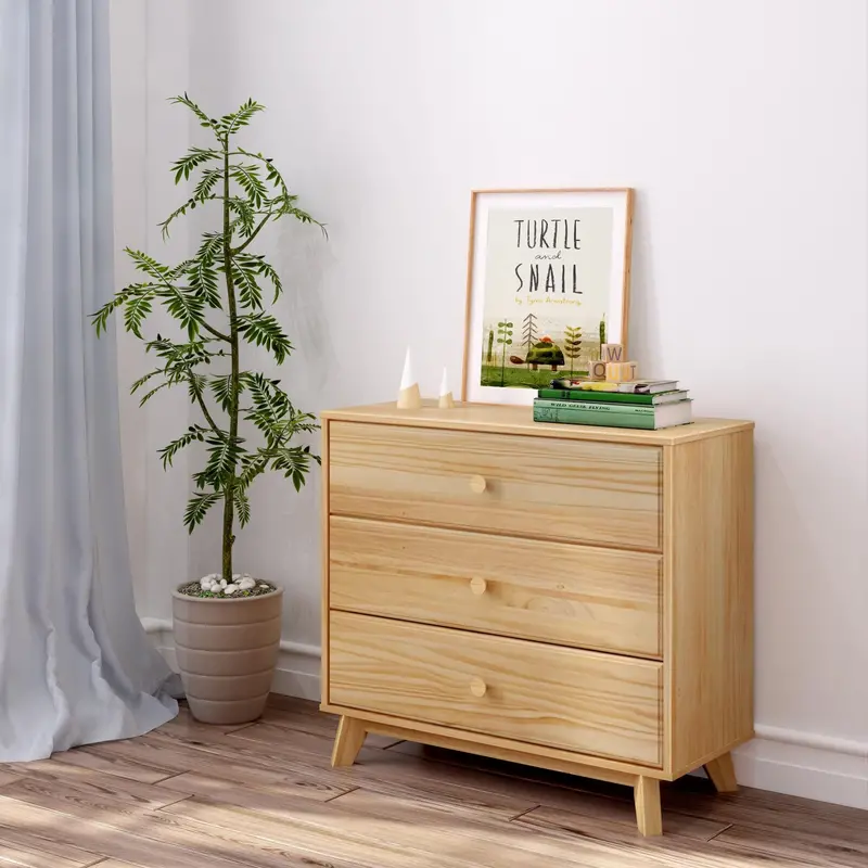 Classic 3-Drawer Dresser – Compact Bedroom Storage Solution 1