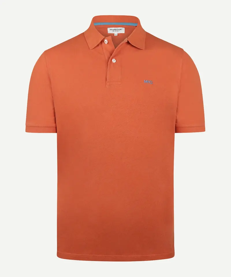 Classic Fit Polo In Warm Terra Clay 1