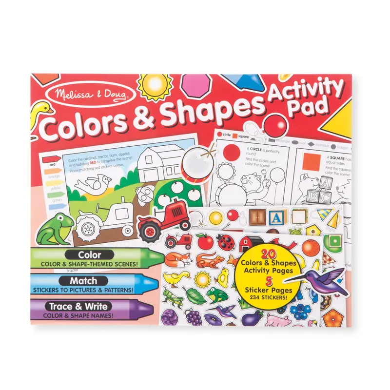 Colors And Shapes Learning Activity Pad 1