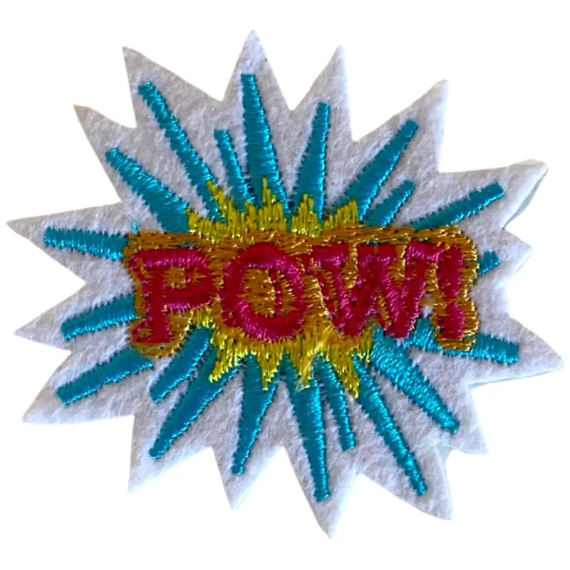Comic-Style Pow Speech Bubble Iron-On Patch 1