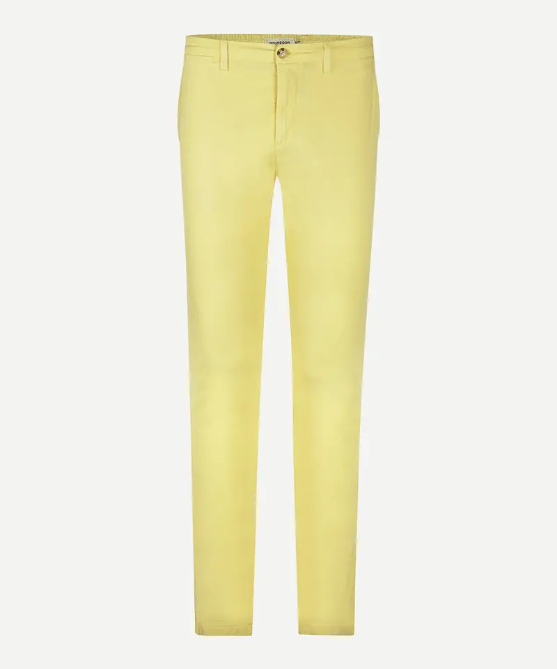 Contemporary Poplin Chinos In Zesty Lemon Yellow 1