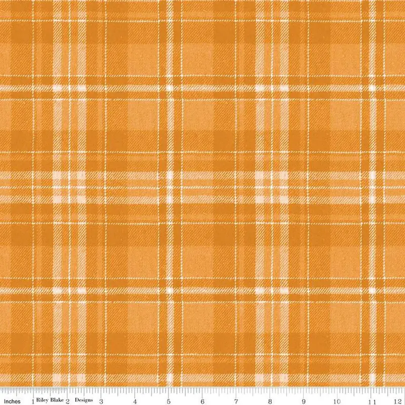 Costume Maker'S Act Ii Orange Plaid Themed Fabric 1