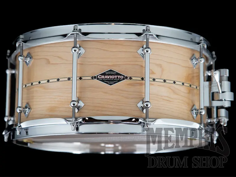 Craviotto 14" X 6.5" Custom Maple Snare Drum Featuring Maple Veneer Inlay 1