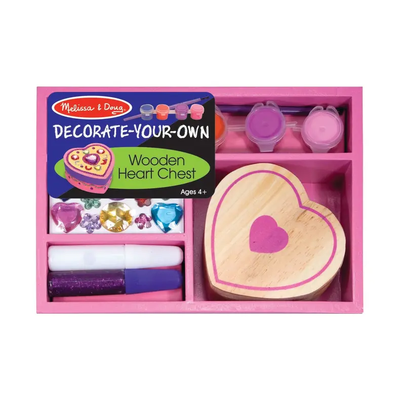 Decorate-Your-Own Wooden Heart Box Craft Kit For Personalized Keepsakes 1
