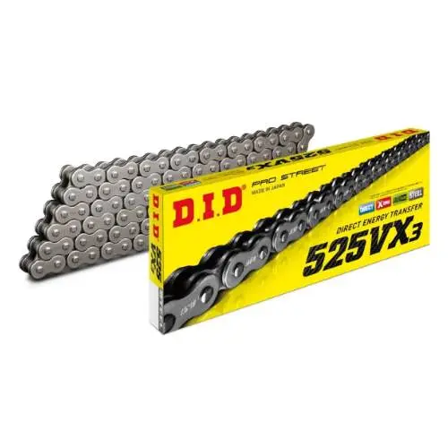 Did Vx3 Pro X-Ring Chain #525, 124 Links, Fj Style With Black Clip (525Vx3124) 1