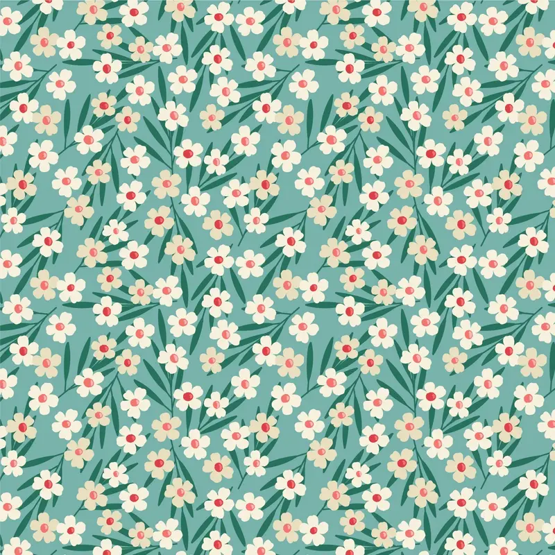 Ditsy Blossoms Cotton Fabric – Garden Walk Collection By Ann Gardner 1