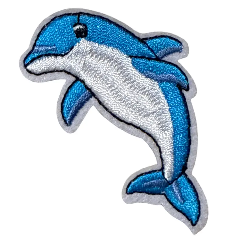 Dolphin-Themed Iron-On Appliqué Patch 1