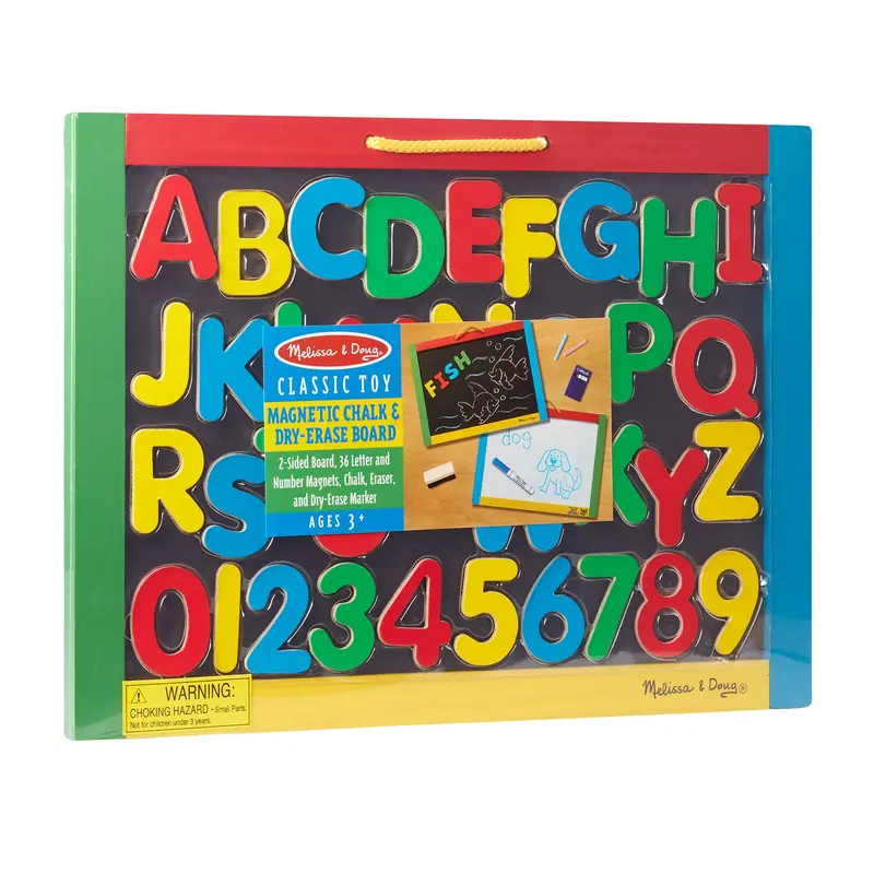 Dual-Surface Magnetic Board: Chalk + Dry-Erase (Uppercase Focus) 1