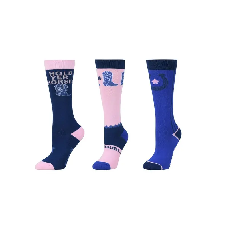Dublin Kids Cowgirl-Themed Sock Pack (3 Pairs) 1