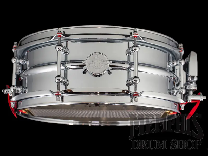 Dunnett Classic Model 2N Snare Drum – 14" X 5.5", Chrome-Over-Brass 1