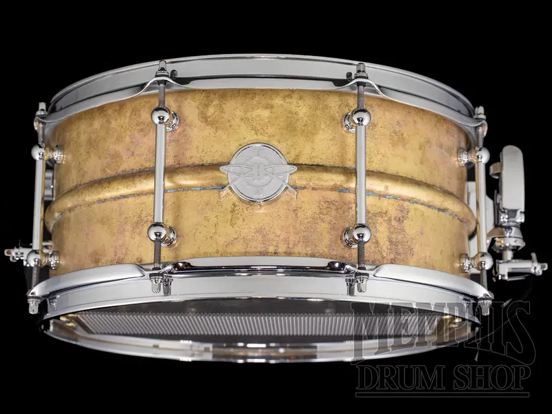 Dunnett Classic Model 2N Snare Drum – 14" X 6.5", Brass With Antique Patina 1
