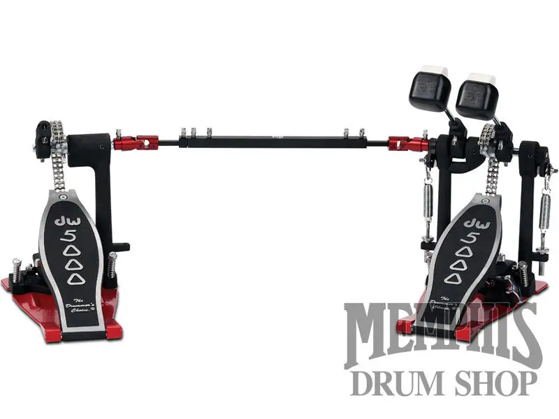 Dw 5000 Series Accelerator Double Bass Pedal – Heelless Footboard With Carry Bag 1