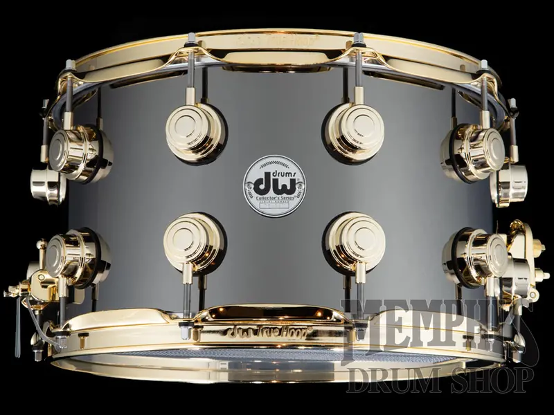 Dw Collector'S Series 14X8" Black Nickel Over Brass Snare Drum With Gold Hardware 1