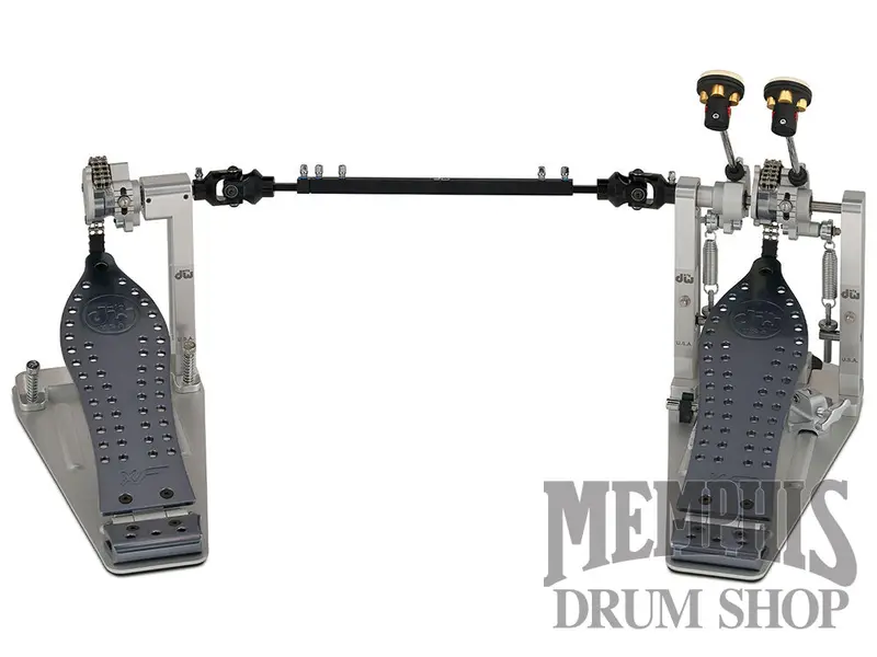 Dw Mfg Series Machined Chain-Drive Double Bass Pedal – Xf Extended Footboard With Hard Case 1