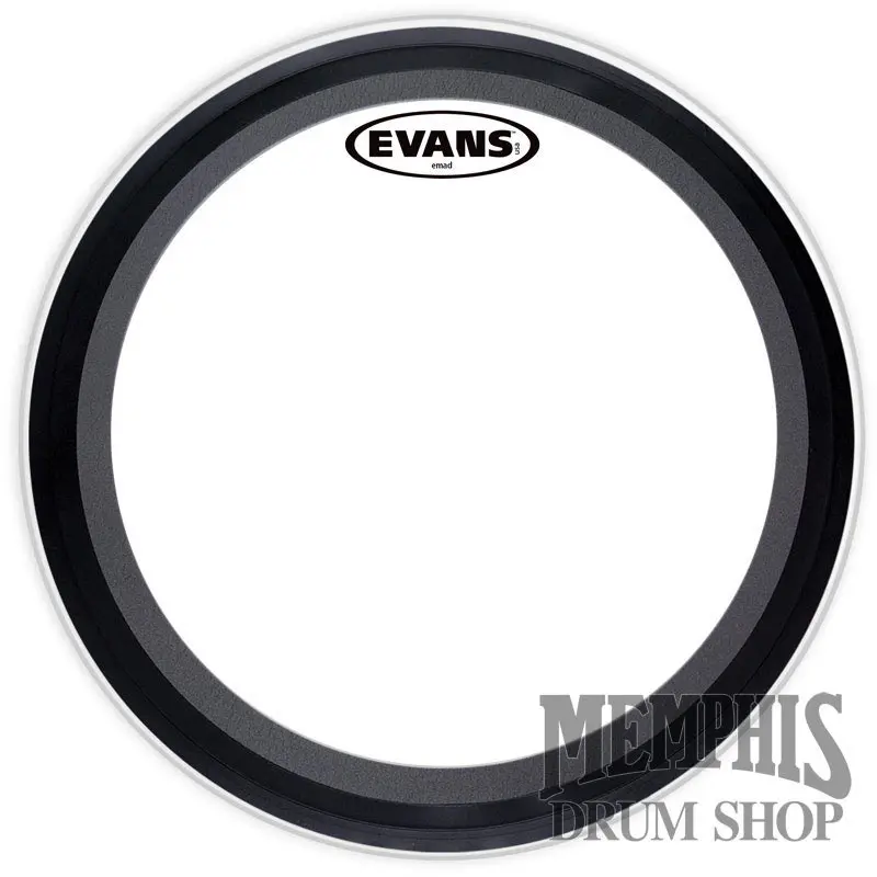Evans Emad Batter Drumhead – Clear, 20 Inch 1