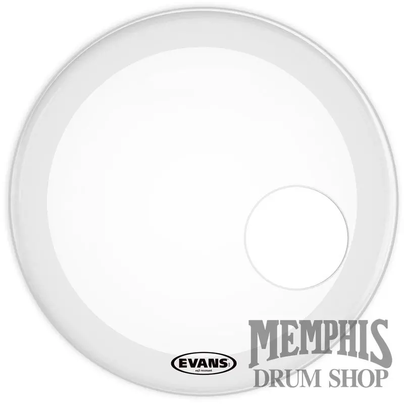 Evans Eq3 Smooth White Bass Drumhead – 22-Inch Batter With Even Response 1