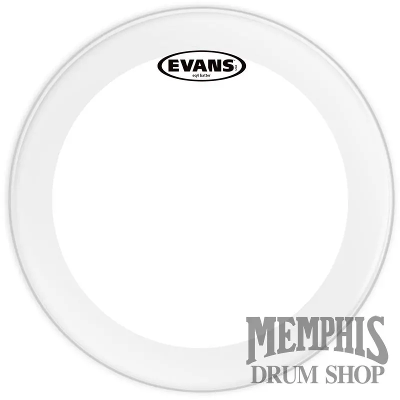 Evans Eq4 Batter Drumhead – Clear, 20 Inch 1