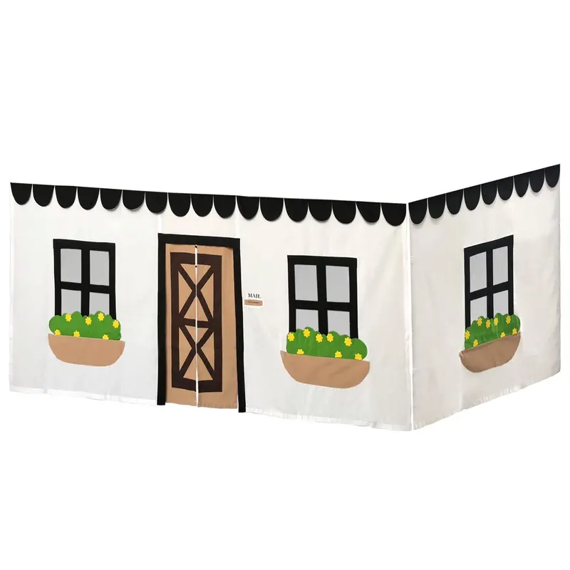 Farmhouse-Style Window Curtains – Linen Blend 1