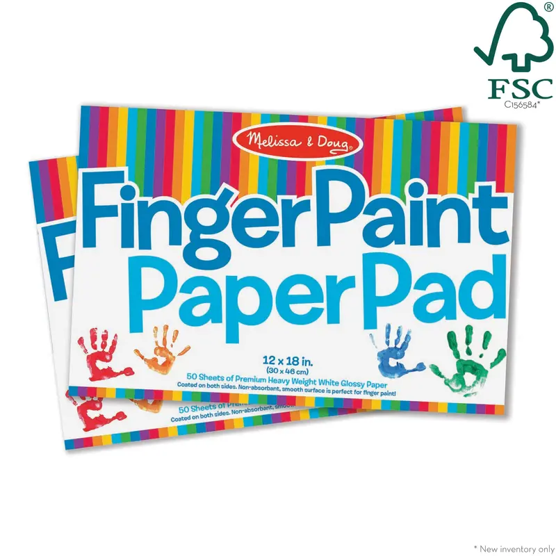 Finger Paint Paper Pad – 2-Pack For Mess-Free Creativity 1