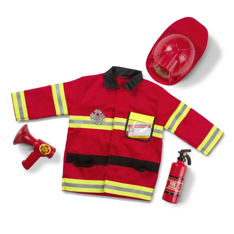Fire Chief Hero Costume Set For Pretend Rescue Play 1