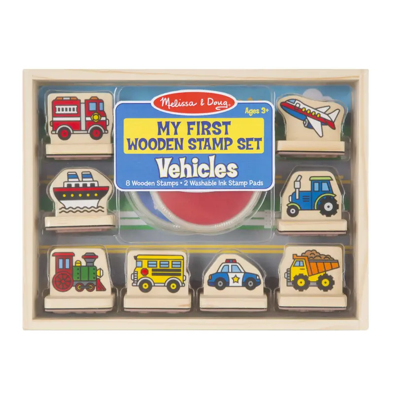 First Vehicle Stamps For Toddlers – Wooden Starter Set 1