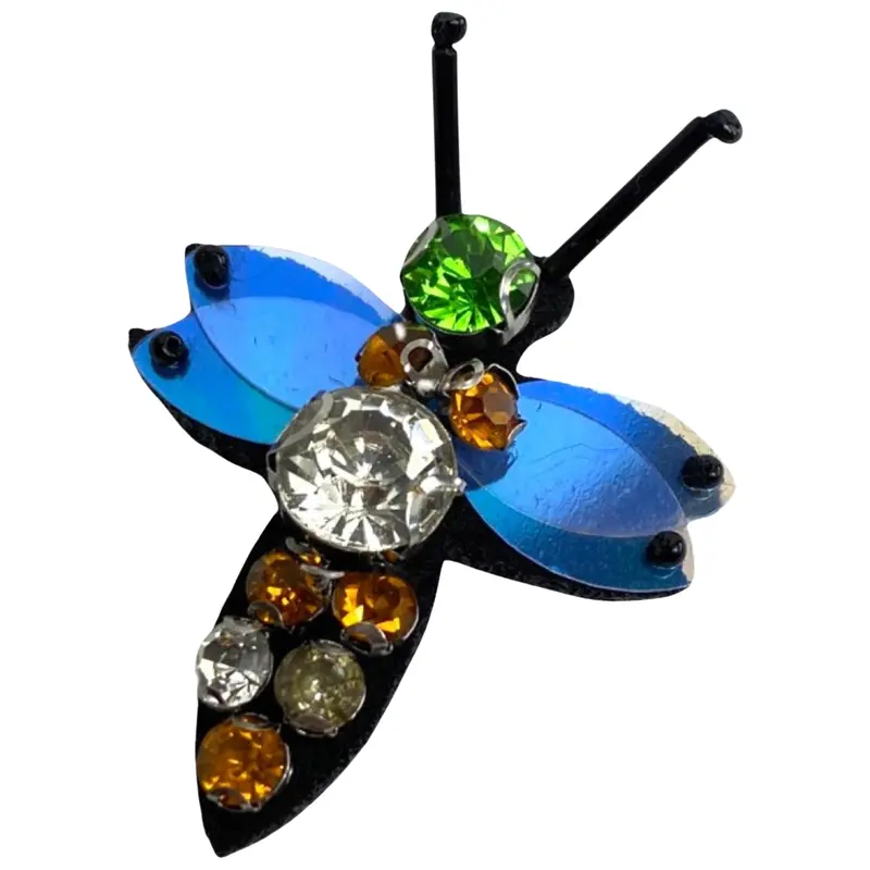 Flying Insect Rhinestone Sew-On Fashion Accent 1