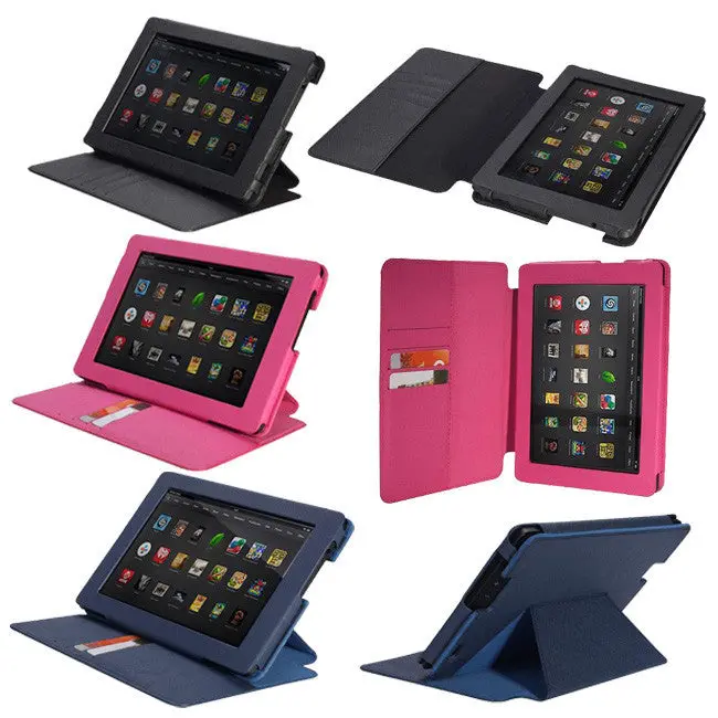 Folding Pu Leather Folio Stand Case For Kindle Fire Hd 7 (2Nd Gen) 1