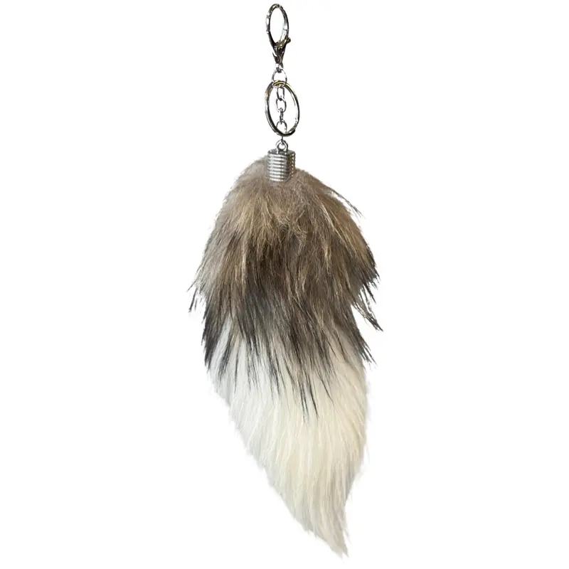 Fox-Tail Faux Fur Plush Keychain Bag Charm B 1