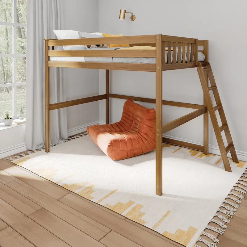 Full-Size Loft Bed With Integrated Desk And Stairs 1