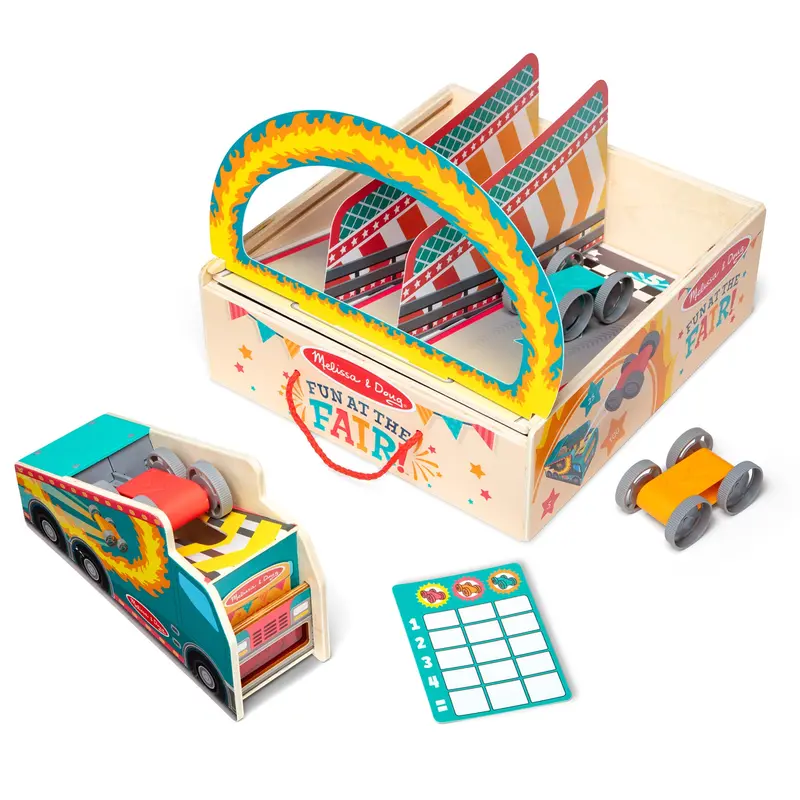Fun At The Fair Stunt Cars Set – Motorized Racing & Trick Play Toy 1